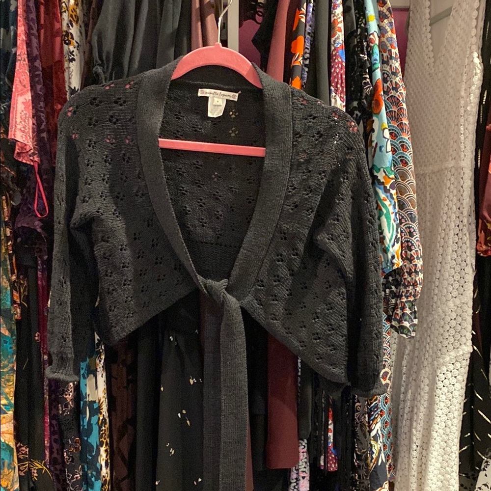 Black Knit Women's Sweater Shrug